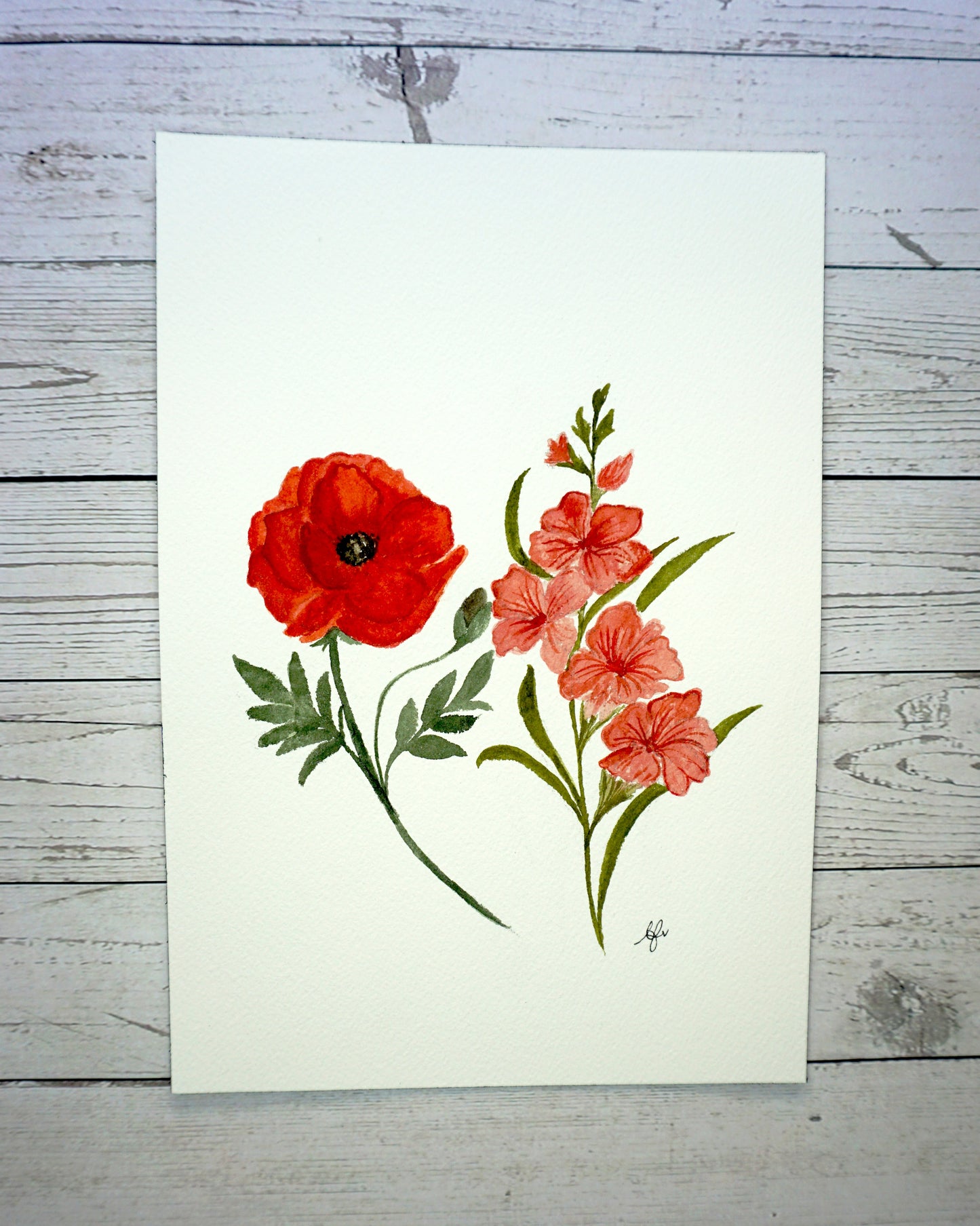 Watercolour Birth Flower Painting Portrait