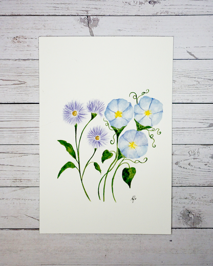 Watercolour Birth Flower Painting Portrait